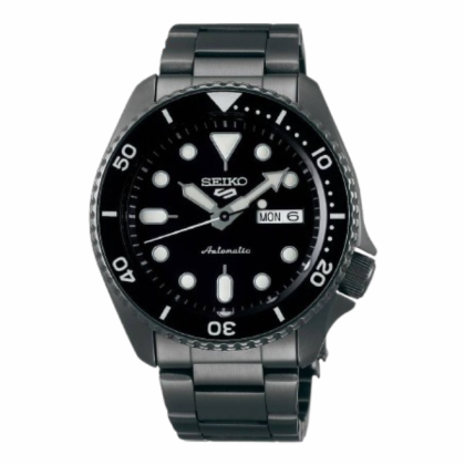 Seiko SRPD65K1 Sports Black Stainless Strap and Dial IP Automatic Analog Men Watch Seiko SRPD65K1 Sports Black Stainless Strap and Dial IP Automatic Analog Men Watch