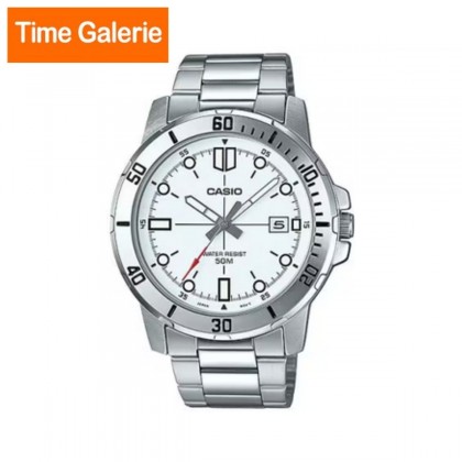 Casio MTP-VD01D-7EV Classic Silver-Tone Stainless Steel Band Date Indicator Watch Casio MTP-VD01D-7EV Classic Silver-Tone Stainless Steel Band Date Indicator Watch