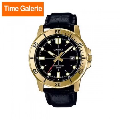 Casio General MTP-VD01GL-1EV Black Leather Band Men Watch Casio General MTP-VD01GL-1EV Black Leather Band Men Watch