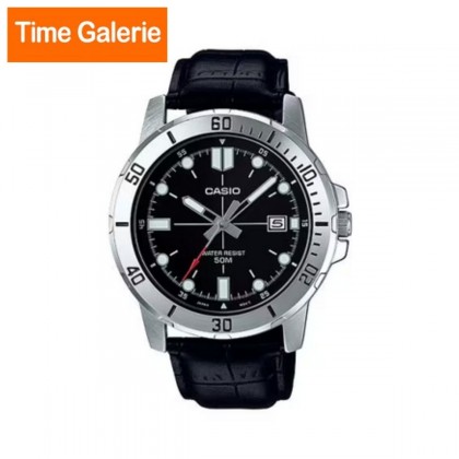 Casio General MTP-VD01L-1EV Black Leather Band Men Watch Casio General MTP-VD01L-1EV Black Leather Band Men Watch