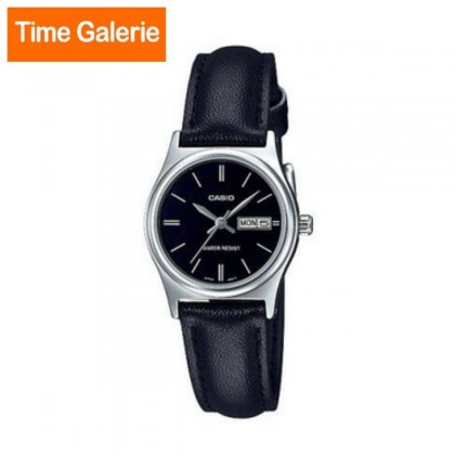 Casio General LTP-V006L-1B2 Quartz Silver-Tone Stainless Steel Case Black Leather Strap Women's Watch Casio General LTP-V006L-1B2 Quartz Silver-Tone Stainless Steel Case Black Leather Strap Women's Watch