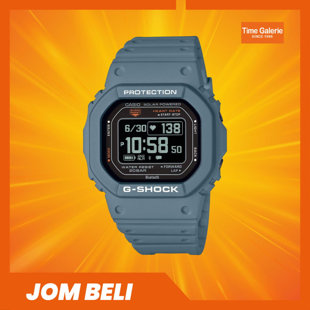 Casio G-Shock G-Squad DW-H5600-2 Resin Band Digital Watch