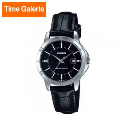 Casio General MTP-V004L-1A Black Leather Band Men Watch Casio General MTP-V004L-1A Black Leather Band Men Watch