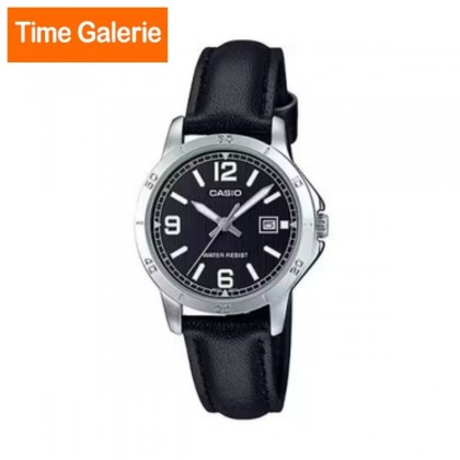 Casio General MTP-V004L-1B Black Leather Band Men Watch Casio General MTP-V004L-1B Black Leather Band Men Watch