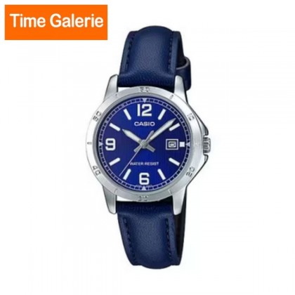 Casio General MTP-V004L-2B Navy Blue Leather Band Men Watch Casio General MTP-V004L-2B Navy Blue Leather Band Men Watch