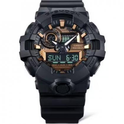 Casio G-Shock Teal and Brown Series GA-700RC-1A Black Resin Band Men Sport Watch