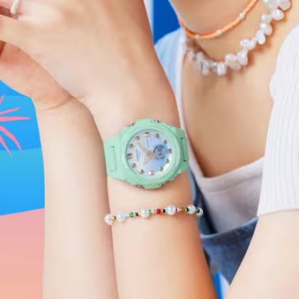 Casio Baby-G BGA-320-3A Green Resin Band Women Sports Watch