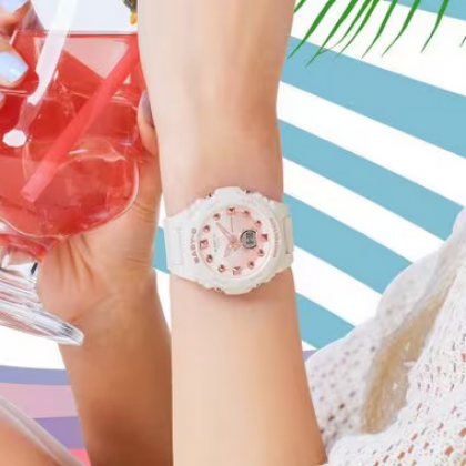 Casio Baby-G BGA-320-7A1 White Resin Band Women Sports Watch