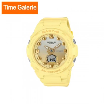 Casio Baby-G BGA-320-9A Yellow Resin Band Women Sports Watch
