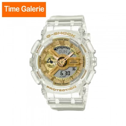 Casio G-Shock GMA-S110SG-7ADR White Strap with Gold Dial Analog-Digital Unisex Watch Casio G-Shock GMA-S110SG-7ADR White Strap with Gold Dial Analog-Digital Unisex Watch