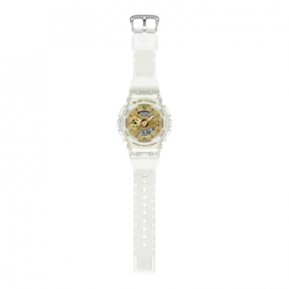 Casio G-Shock GMA-S110SG-7ADR White Strap with Gold Dial Analog-Digital Unisex Watch Casio G-Shock GMA-S110SG-7ADR White Strap with Gold Dial Analog-Digital Unisex Watch