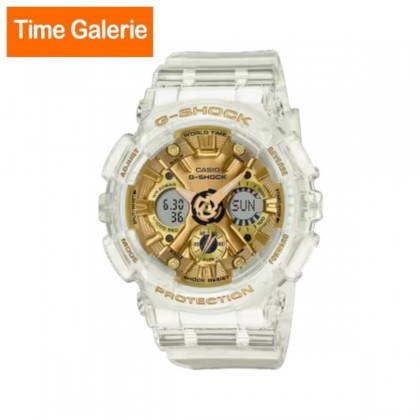 Casio G-Shock GMA-S120SG-7ADR White Strap with Gold Dial Analog-Digital Unisex Watch Casio G-Shock GMA-S120SG-7ADR White Strap with Gold Dial Analog-Digital Unisex Watch