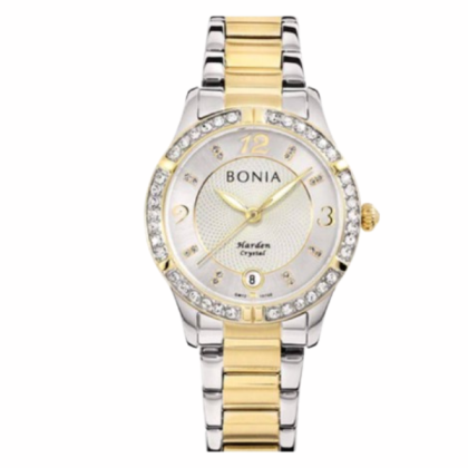 Bonia BNB10708-2115S Gold Stainless Steel Strap Analog Women Watch Bonia BNB10708-2115S Gold Stainless Steel Strap Analog Women Watch