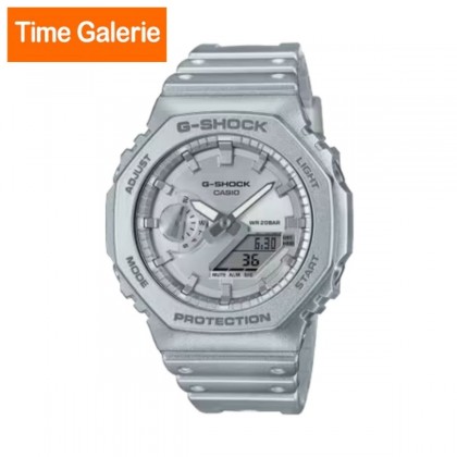 Casio G-Shock Forgotten Future Series GA-2100FF-8A Metallic Silver Resin Band Men Sport Watch