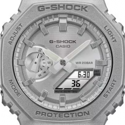 Casio G-Shock Forgotten Future Series GA-2100FF-8A Metallic Silver Resin Band Men Sport Watch