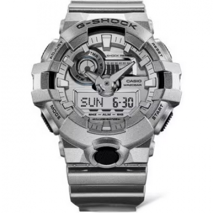 Casio G-Shock Forgotten Future Series GA-700FF-8A Metallic Silver Resin Band Men Sport Watch Casio G-Shock Forgotten Future Series GA-700FF-8A Metallic Silver Resin Band Men Sport Watch