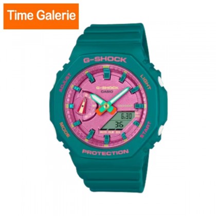 Casio G-Shock Women Bright Summer Colors Series GMA-S2100BS-3A Turquoise Green Resin Band Sports Watch