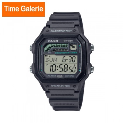 Casio General WS-1600H-8AV Black Resin Band Men Watch