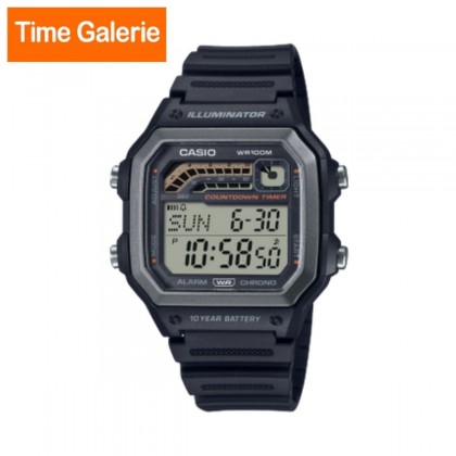 Casio General WS-1600H-1AV Black Resin Band Men Watch