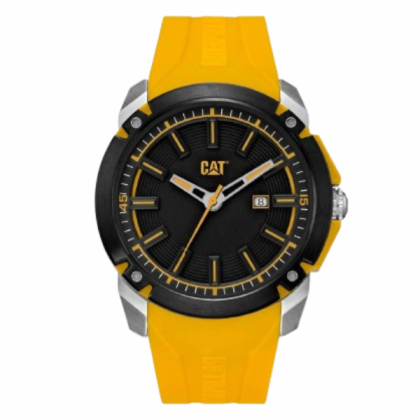 CAT AH.161.27.127 Yellow Silicone Rubber Band with Black Dial Men Watch CAT AH.161.27.127 Yellow Silicone Rubber Band with Black Dial Men Watch