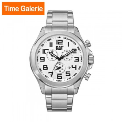CAT PU.243.11.211 Operator 45 mm Chronograph Stainless Steel Strap with White Dial Men's Watch CAT PU.243.11.211 Operator 45 mm Chronograph Stainless Steel Strap with White Dial Men's Watch