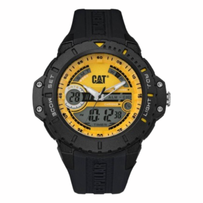 CAT MA.165.21.731 Black Strap with Yellow Dial Digital Men's Watch CAT MA.165.21.731 Black Strap with Yellow Dial Digital Men's Watch