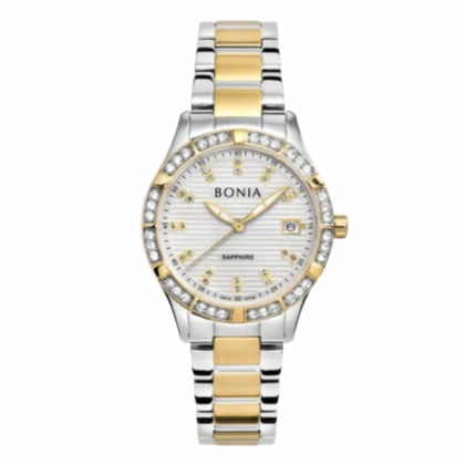 Bonia BNB10738-2117S Silver/Gold Stainless Steel Strap Analog Women Watch Bonia BNB10738-2117S Silver/Gold Stainless Steel Strap Analog Women Watch