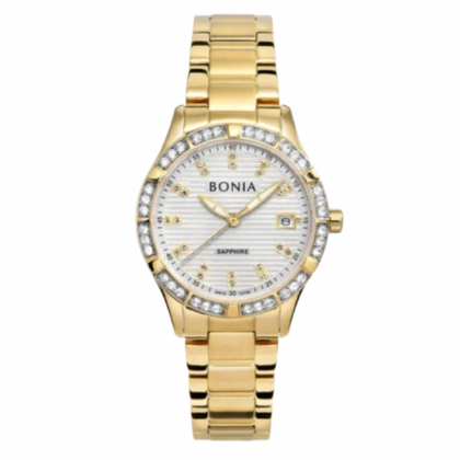 Bonia BNB10738-2217S Gold Stainless Steel Strap Analog Women Watch Bonia BNB10738-2217S Gold Stainless Steel Strap Analog Women Watch