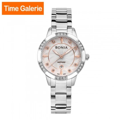 Bonia BNB10740-2317S Full Silver Stainless Steel Strap Analog Women Watch 