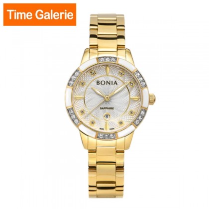 Bonia BNB10740-2217S Full Gold Stainless Steel Strap Analog Women Watch 