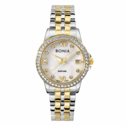 Bonia BNB10741-2113S Silver/Gold Stainless Steel Strap Analog Women Watch Bonia BNB10741-2113S Silver/Gold Stainless Steel Strap Analog Women Watch