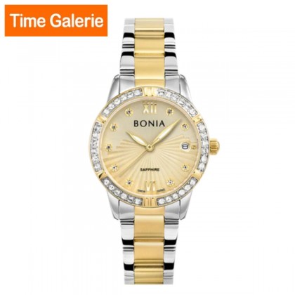 Bonia BNB10742-2127S Silver/Gold Stainless Steel Strap with Champagne Dial Analog Women Watch Bonia BNB10742-2127S Silver/Gold Stainless Steel Strap with Champagne Dial Analog Women Watch