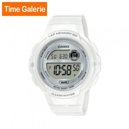 Casio General LWS-1200H-7A1V White Resin Band Women Youth Watch