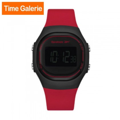 Reebok Fluidity RV-FLD-U9-PBIR-BR Black and Red Silicone with SS Buckle Digital Women Watch Reebok Fluidity RV-FLD-U9-PBIR-BR Black and Red Silicone with SS Buckle Digital Women Watch