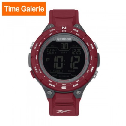 Reebok Slam RV-SLM-G9-PAPR-BR Excellent Red PU with SS Buckle Digital Men Watch 