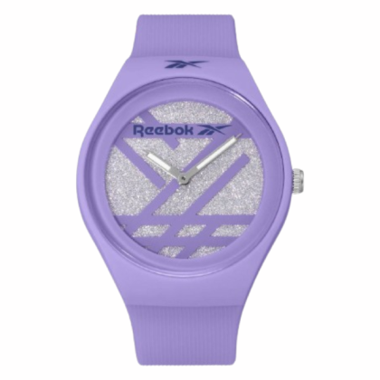 REEBOK SPARKLE RUN 2.0 GLITTER RV-SR2-L1-PVPV-11 Silver Dial Purple Rubber Strap Analog Women Watch REEBOK SPARKLE RUN 2.0 GLITTER RV-SR2-L1-PVPV-11 Silver Dial Purple Rubber Strap Analog Women Watch