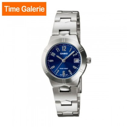  Casio General LTP-1241D-2A2 Stainless Steel Strap with Blue Dial Women's Analog Watch 
