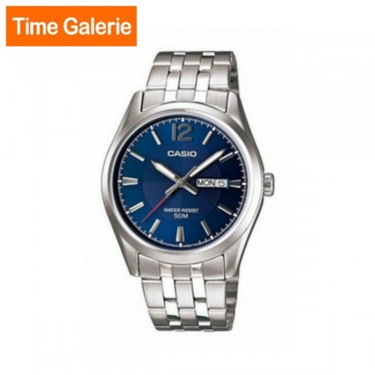 Casio General MTP-1335D-2AV Silver Stainless Steel Band with Blue Dial Men Watch Casio General MTP-1335D-2AV Silver Stainless Steel Band with Blue Dial Men Watch