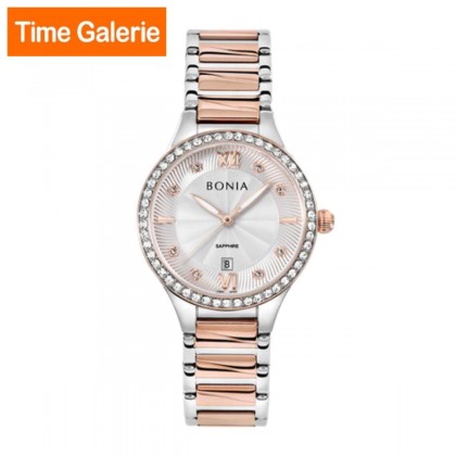 Bonia Japanese Quartz B10700-2613s Silver/ Rose Gold Stainless Steel Strap with Silver Dial Analog Women Watch Bonia Japanese Quartz B10700-2613s Silver/ Rose Gold Stainless Steel Strap with Silver Dial Analog Women Watch
