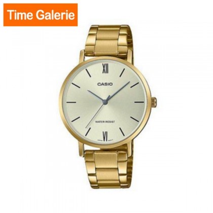 Casio General LTP-VT01G-9B Gold Stainless Steel with Grey Dial Analog Women Watch