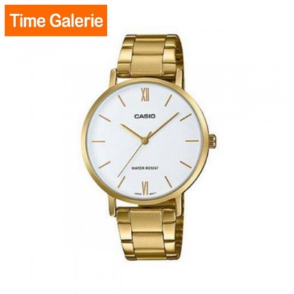 Casio General LTP-VT01G-7B Gold Stainless Steel with White Dial Analog Women Watch