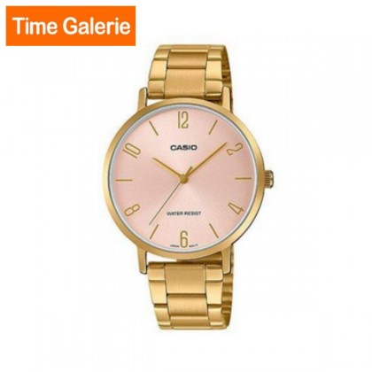 Casio General LTP-VT01G-4B Gold Stainless Steel with Pink Dial Analog Women Watch Casio General LTP-VT01G-4B Gold Stainless Steel with Pink Dial Analog Women Watch