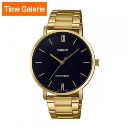 Casio General MTP-VT01G-1B Gold Stainless Steel with Black Dial Analog Men Watch