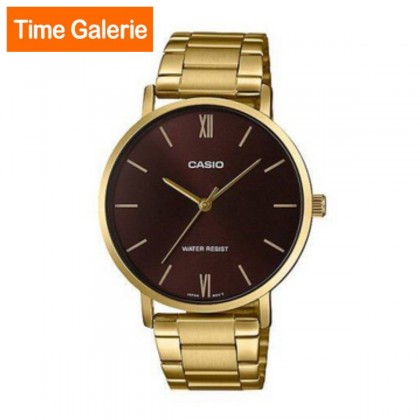 Casio General MTP-VT01G-5B Gold Stainless Steel with Brown Dial Analog Men Watch Casio General MTP-VT01G-5B Gold Stainless Steel with Brown Dial Analog Men Watch
