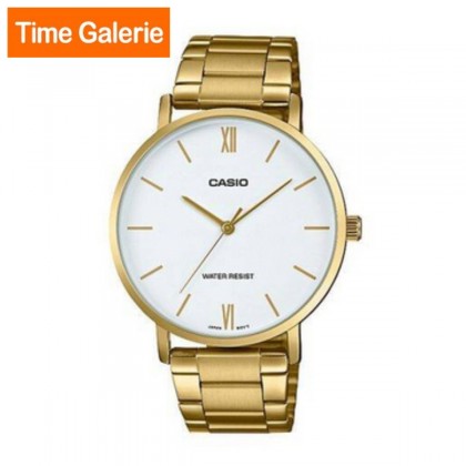 Casio General MTP-VT01G-7B Gold Stainless Steel with White Dial Analog Men Watch Casio General MTP-VT01G-7B Gold Stainless Steel with White Dial Analog Men Watch