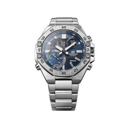 Casio Edifice ECB-10D-2A Stainless Steel Strap with Blue Dial Men Watch Casio Edifice ECB-10D-2A Stainless Steel Strap with Blue Dial Men Watch