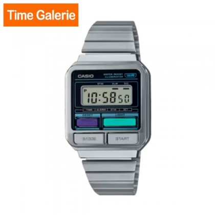 Casio Vintage A120WE-1A Silver Stainless Steel Band Women / Men / Unisex Watch