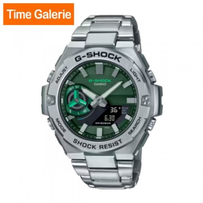 Casio G-Shock GST-B500AD-3A Bluetooth G-Steel Strap with Green Dial Analog-Digital Men Watch Casio G-Shock GST-B500AD-3A Bluetooth G-Steel Strap with Green Dial Analog-Digital Men Watch