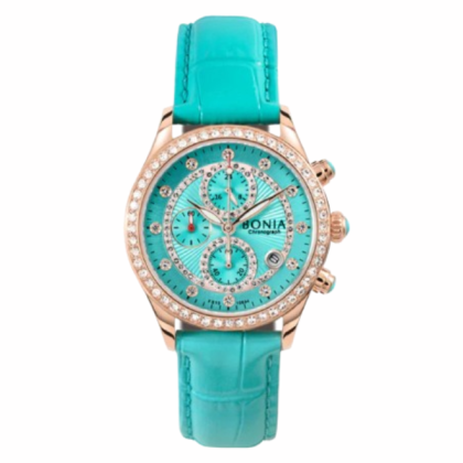 Bonia Chronograph BNB10634-2587S Tiffany Blue Leather with Three Eyes Analog Women Watch Bonia Chronograph BNB10634-2587S Tiffany Blue Leather with Three Eyes Analog Women Watch