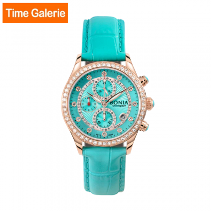 Bonia Chronograph BNB10634-2587S Tiffany Blue Leather with Three Eyes Analog Women Watch Bonia Chronograph BNB10634-2587S Tiffany Blue Leather with Three Eyes Analog Women Watch
